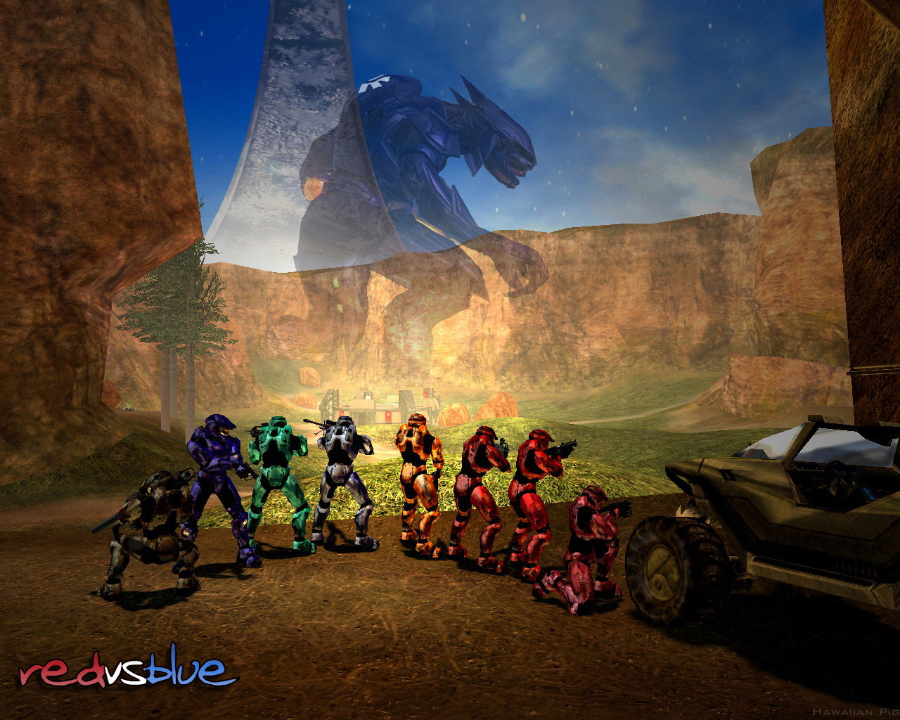 Car maniax and the future Red vs Blue Tucker Wallpaper