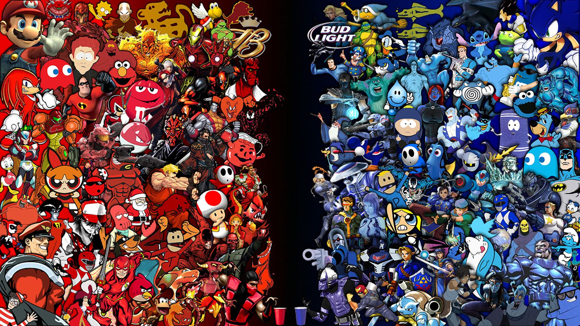 All games com. Красные против синих. Персонажи компьютерных игр для детей. Игровые персонажи на синем фоне. Красный и синий персонажи.