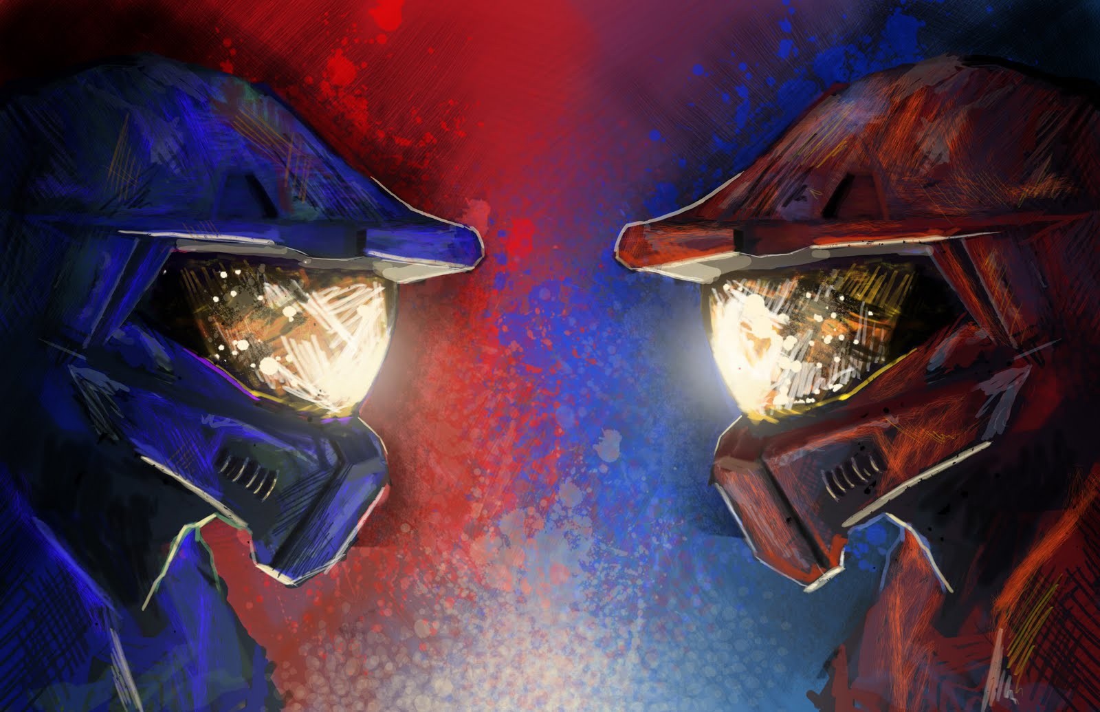 Two cartoon characters Red vs. Blue wallpapers and images ...