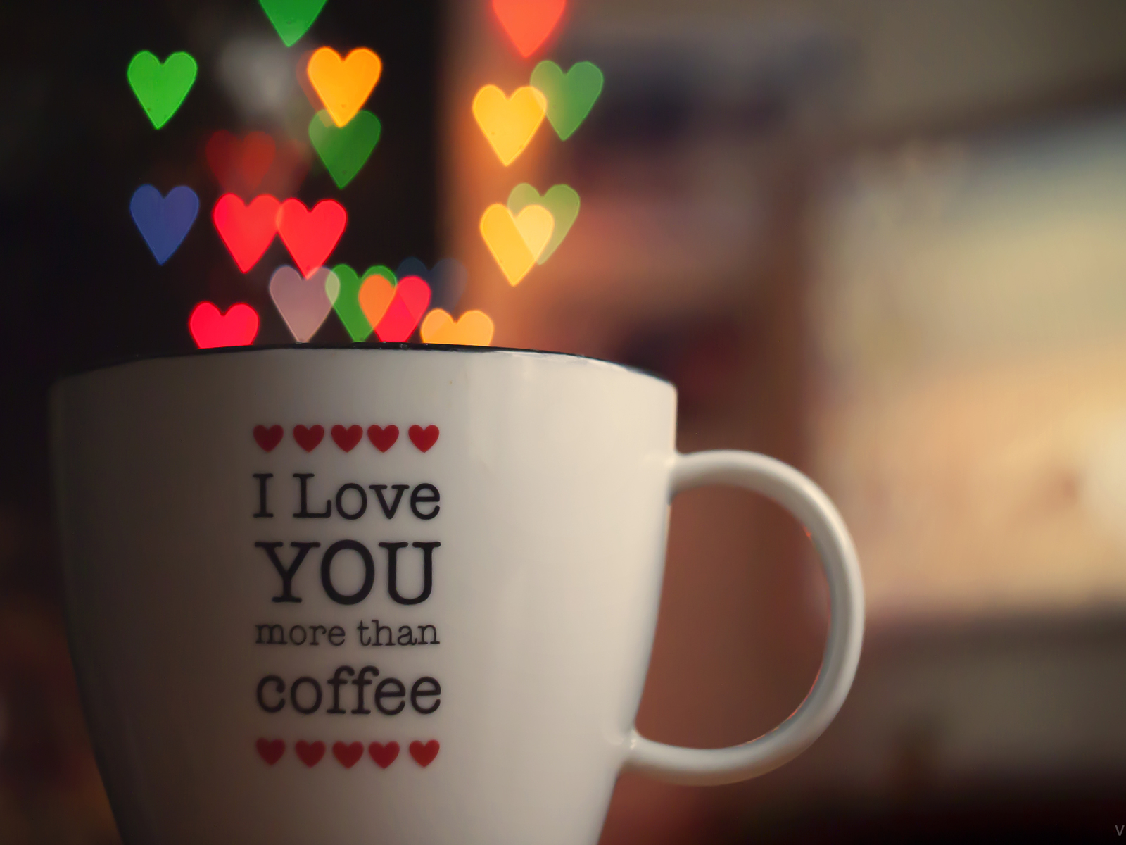 I Love You Coffee Cup Desktop Wallpaper