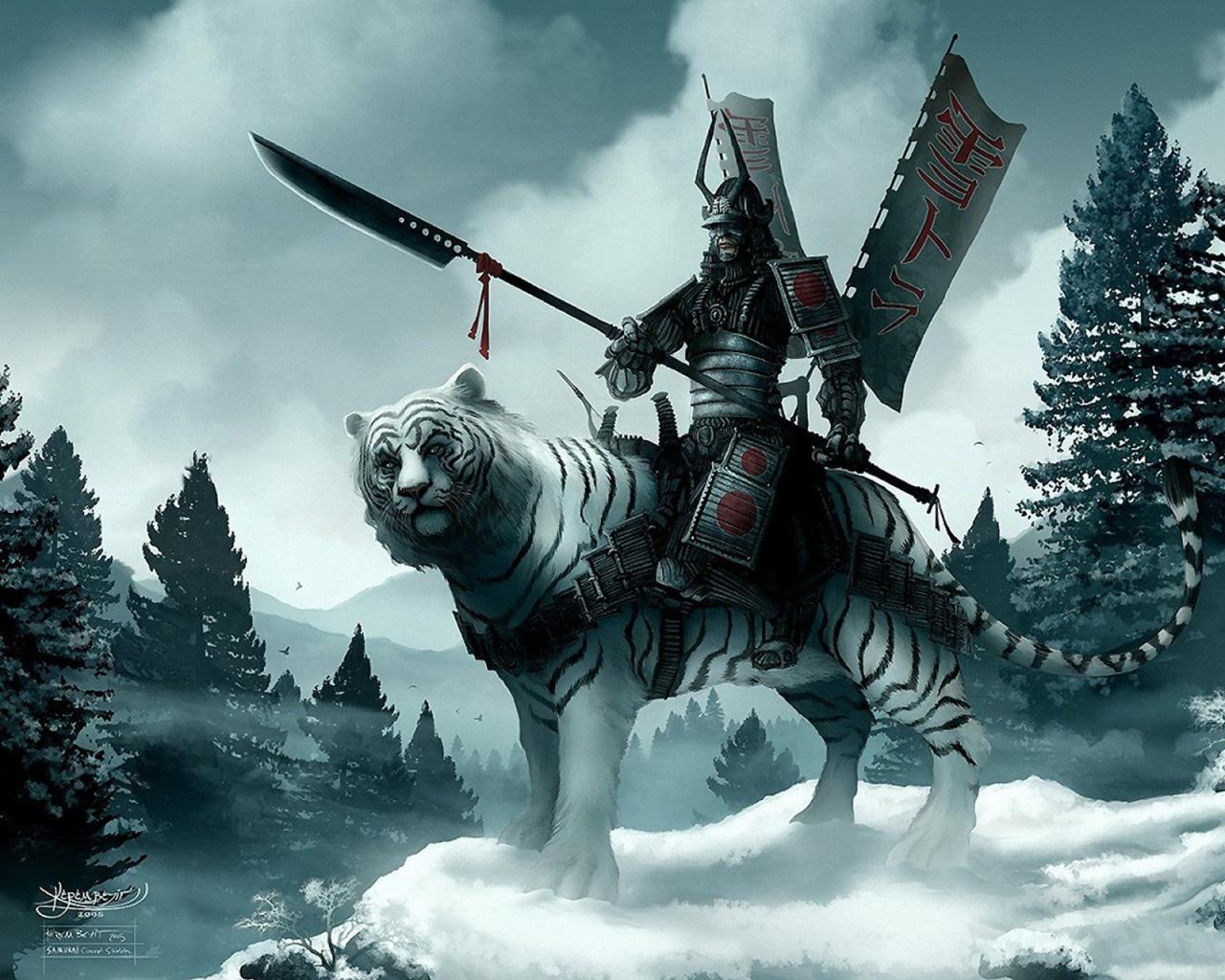 chinese warrior on white tiger HD Wallpaper wallpaper - (#8815 ...