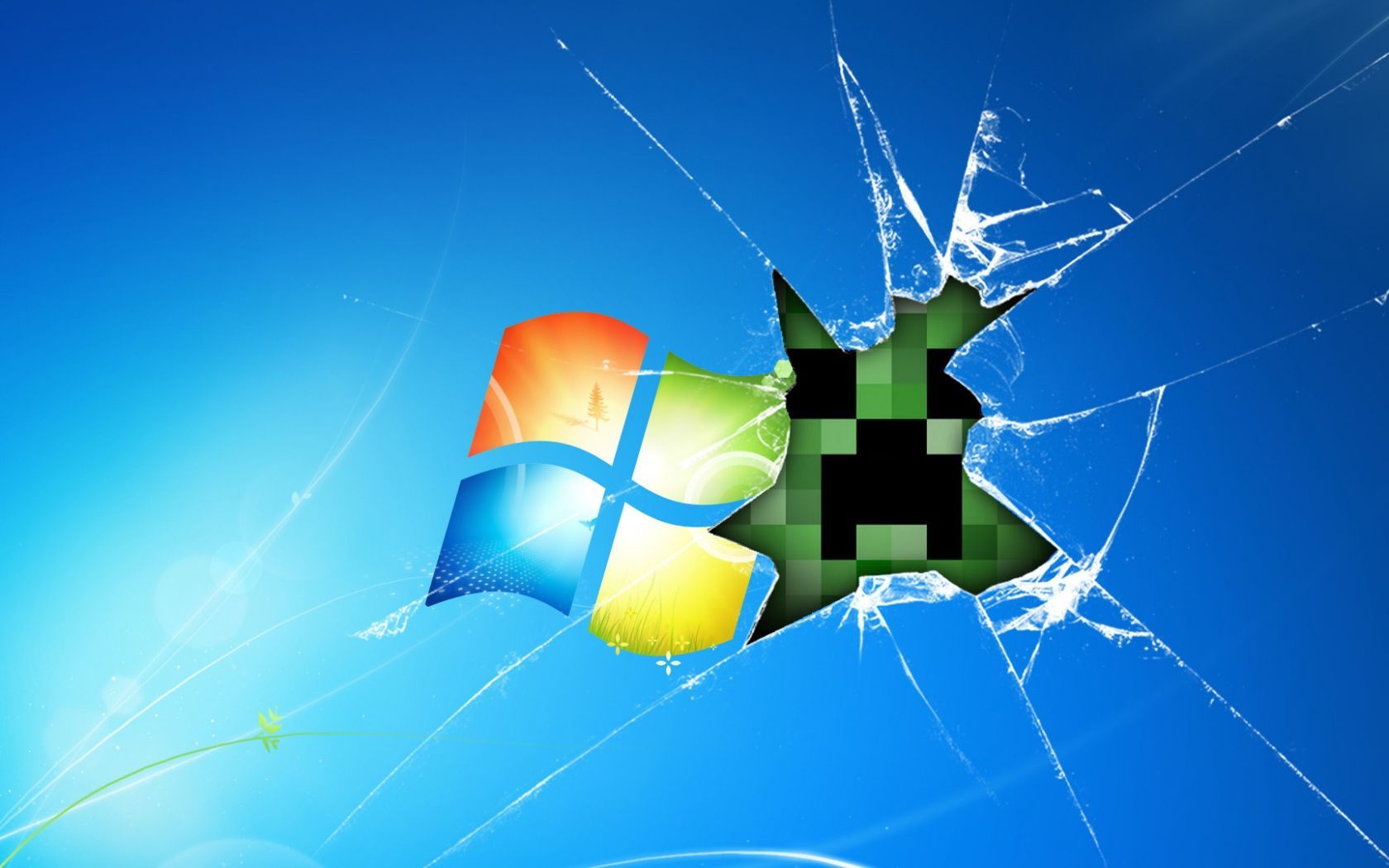 Download Wallpaper 1680x1050 Windows, Minecraft, Game, Glass