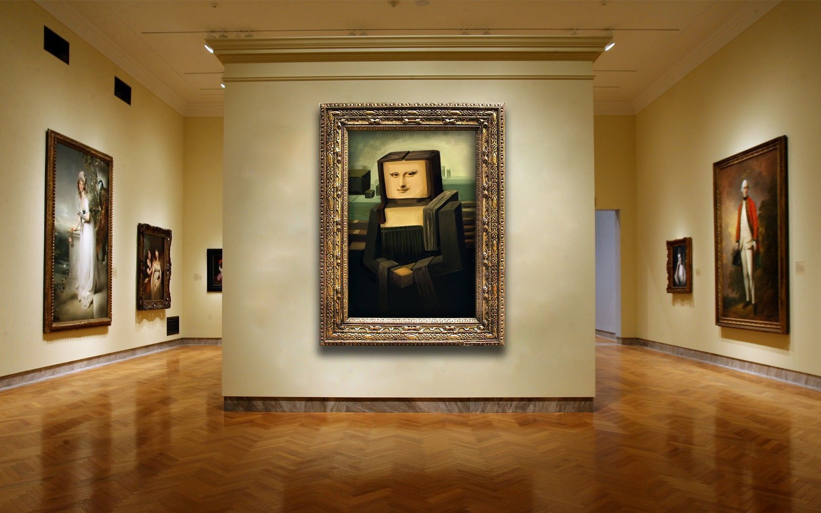 Mona Lisa in the style of Minecraft wallpapers and images ...
