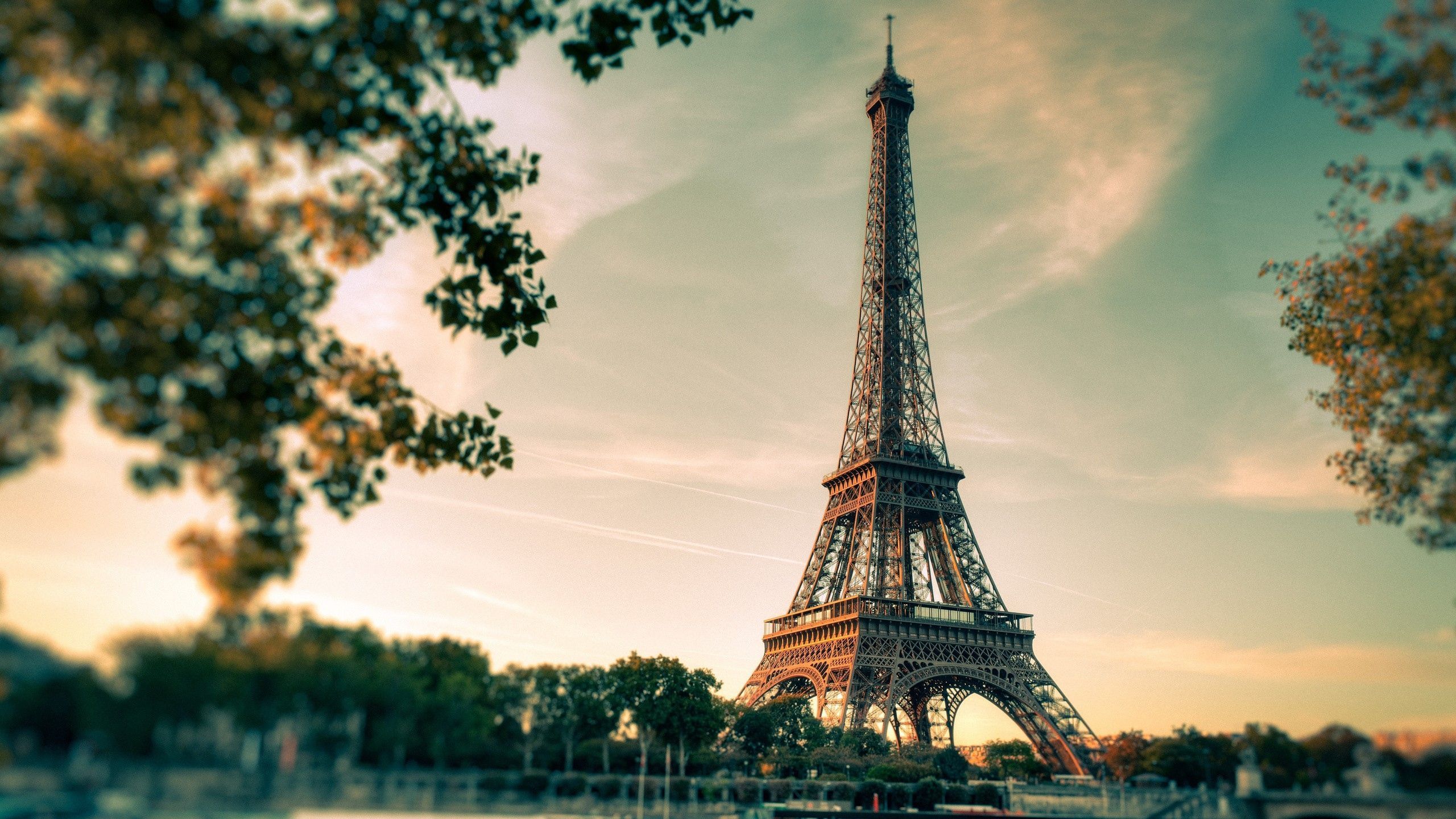 Download Wallpaper 2560x1440 Paris, France, Eiffel tower