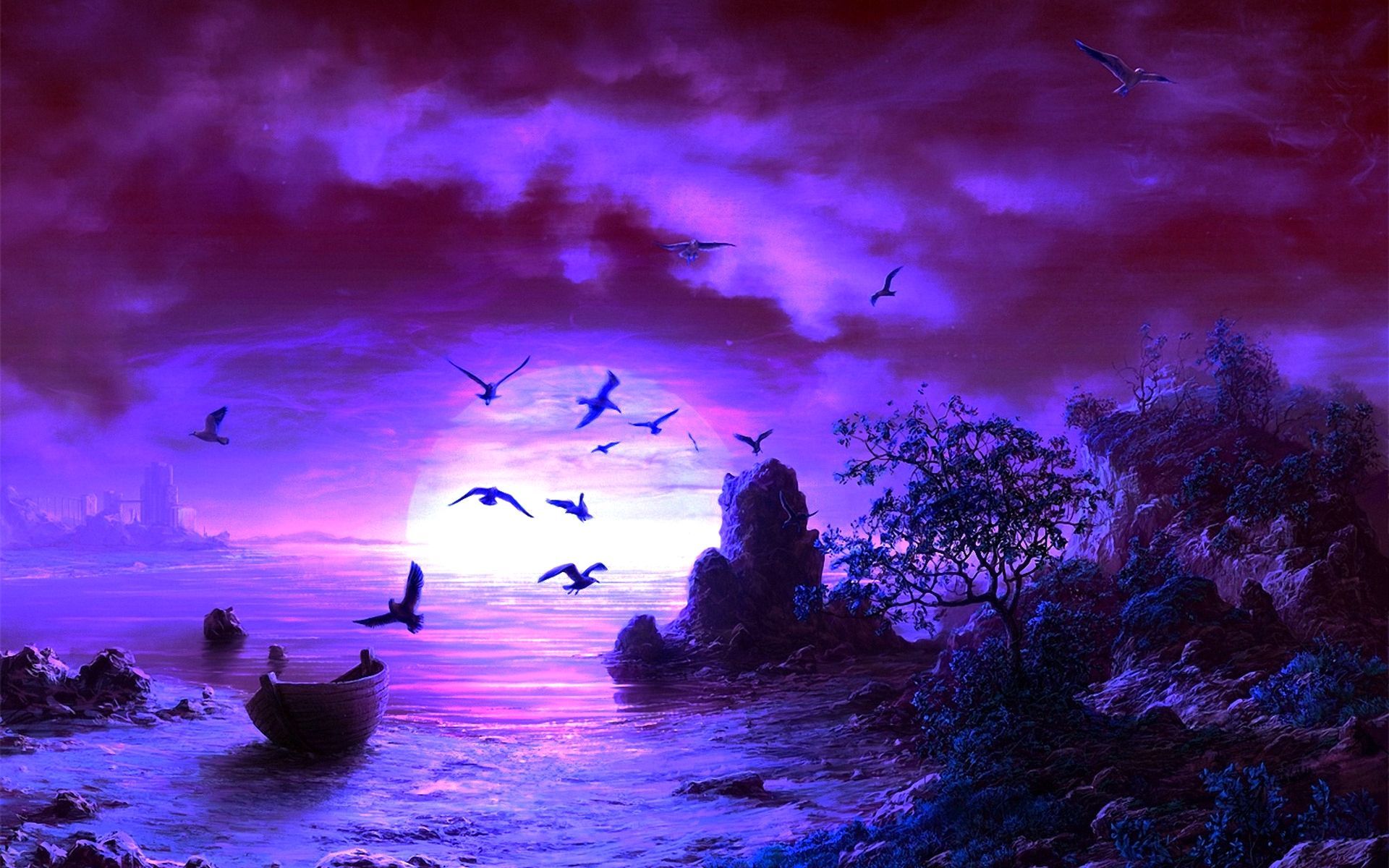 Purple Fantasy Backgrounds wallpaper 1920x1200