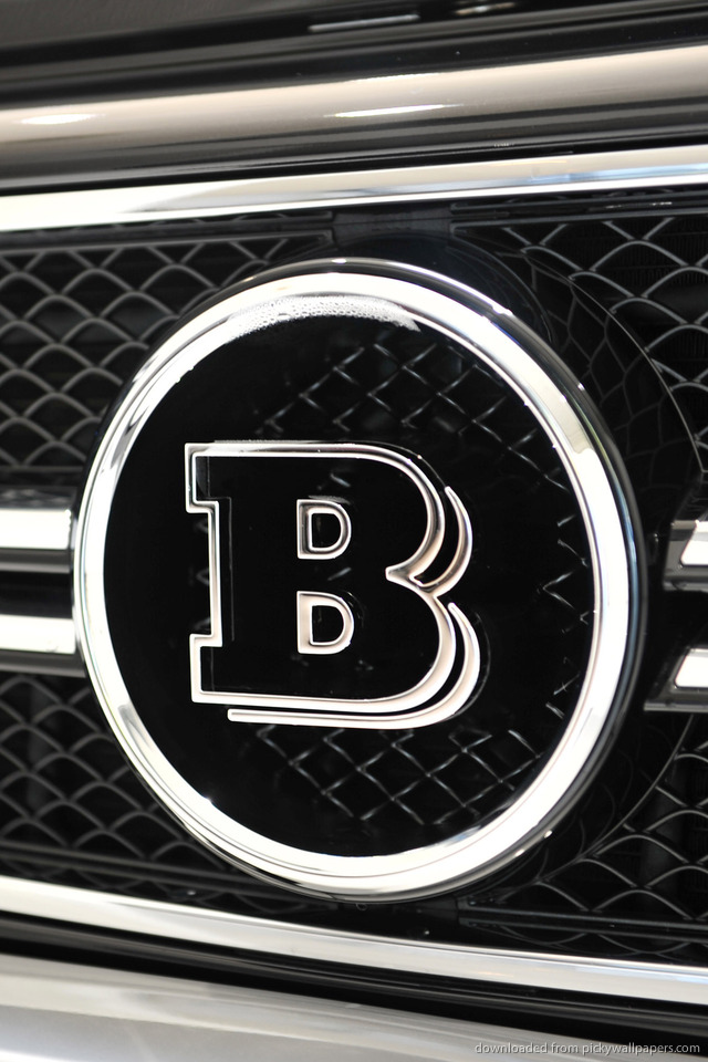 Download Brabus Mercedes G 63 AMG Logo Wallpaper For iPhone 4