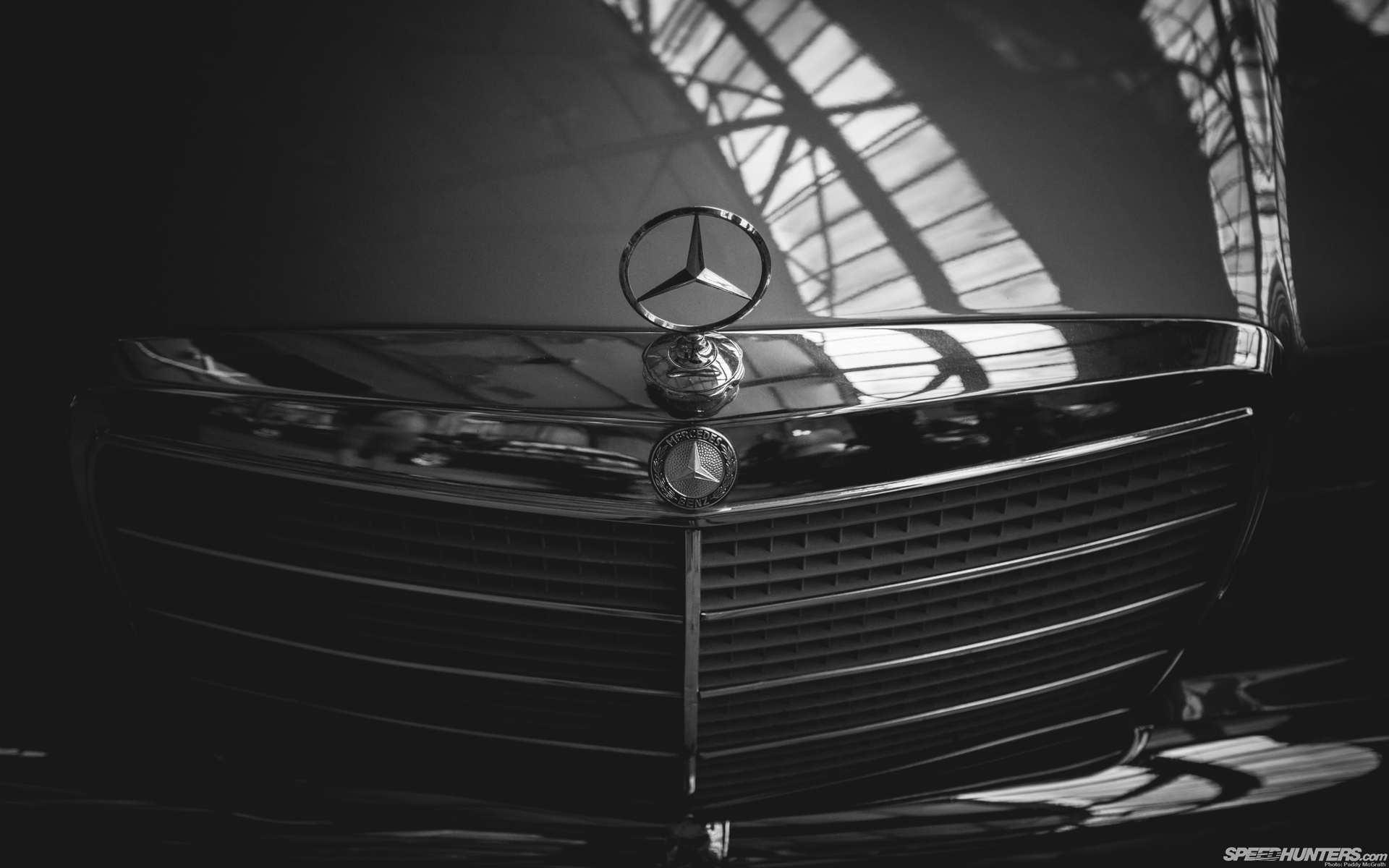 Mercedes Logo BW Grill HD wallpaper,cars HD wallpaper,bw HD ...