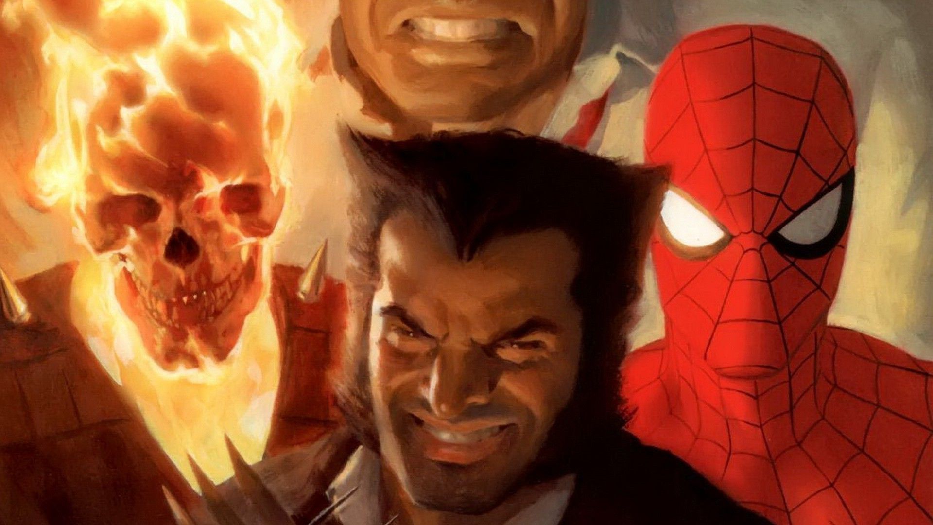 comics, Wolverine, Spider Man, Ghost Rider Wallpapers HD