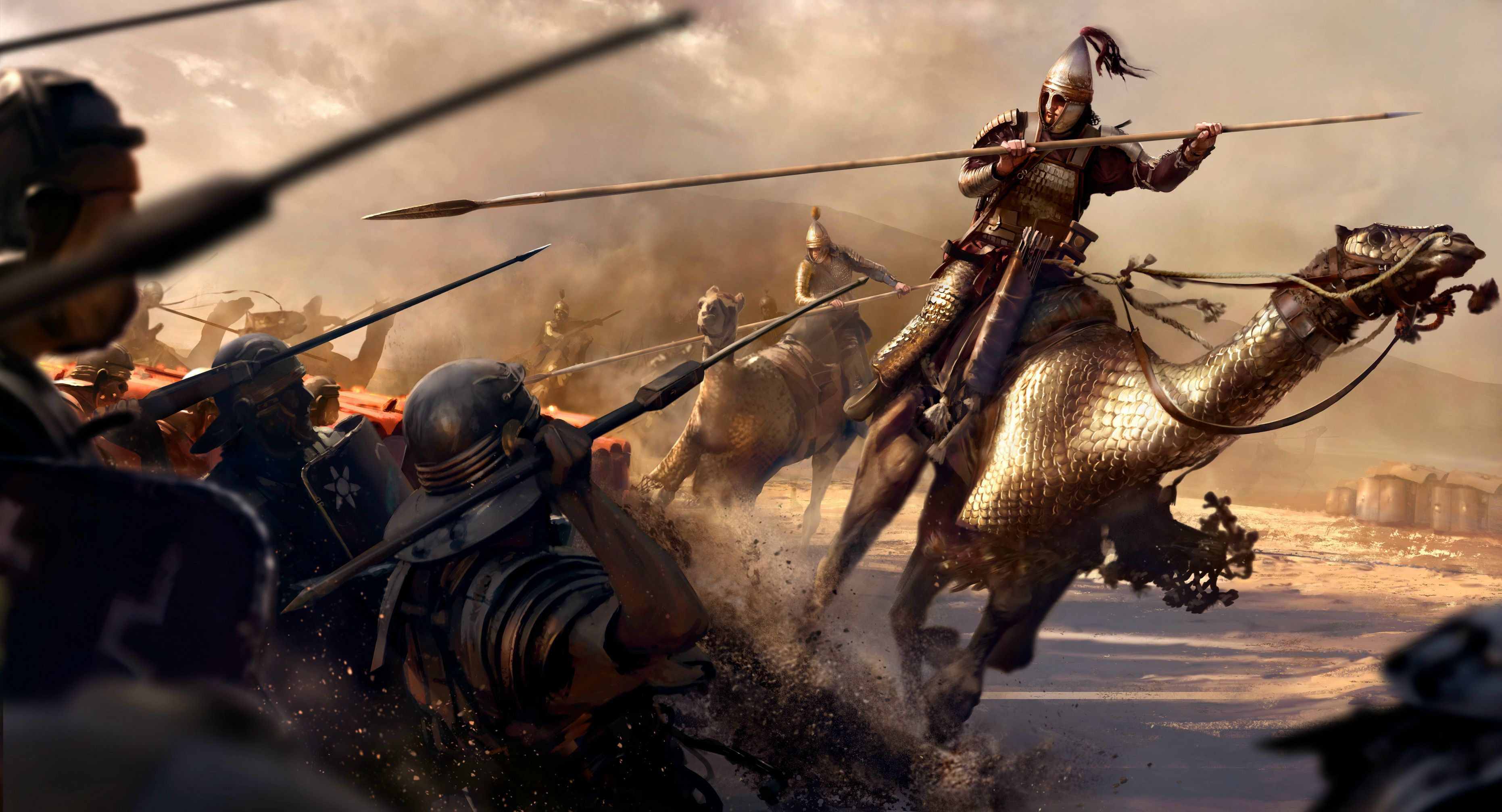 Roman Soldier In Battle Wallpaper | 3724x2014 | ID:44161