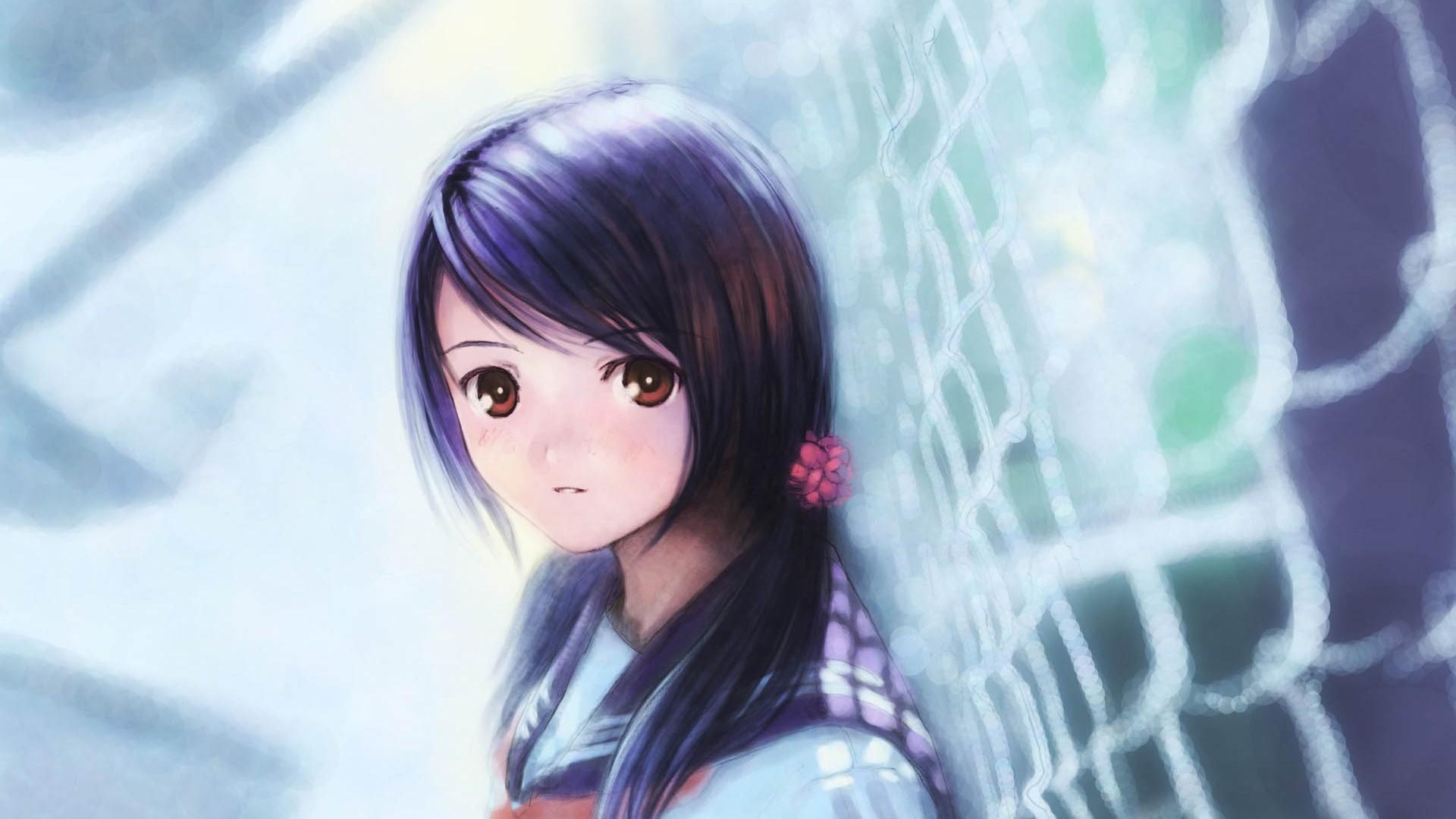 Cute Anime Girl Background HD Wallpaper HD Wallpaper