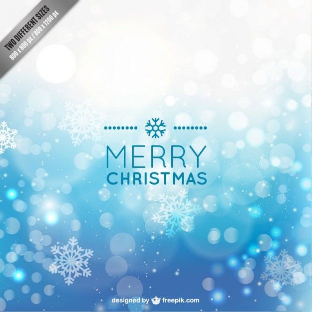 Blue Christmas background with snowflakes Vector | Free Download