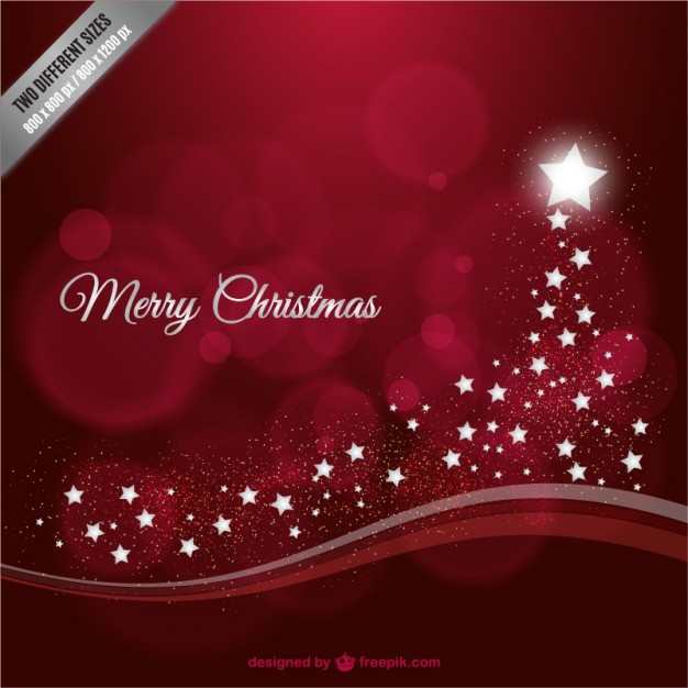 Merry Christmas background with stars Vector | Free Download