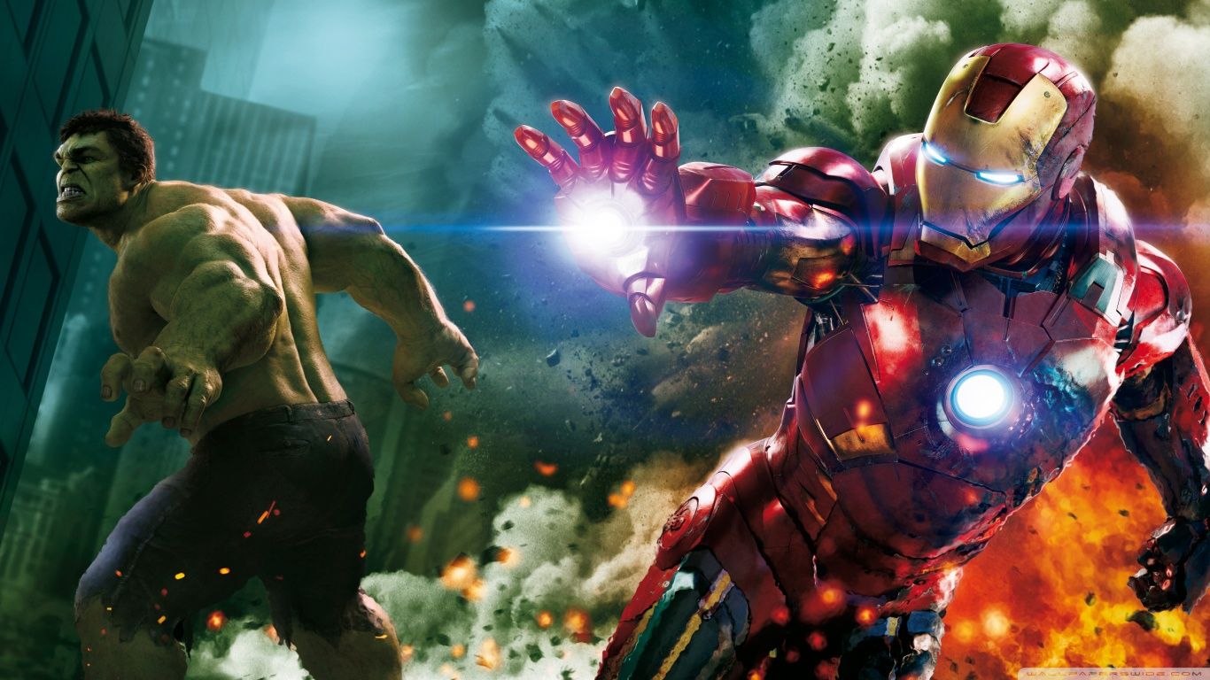 The Avengers - Hulk and Ironman HD desktop wallpaper Widescreen
