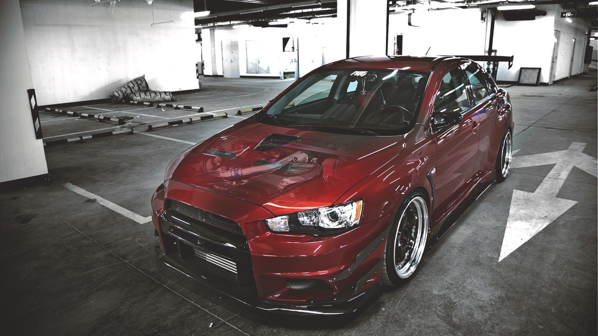 Red Mitsubishi Lancer Evolution X wallpapers and images ...