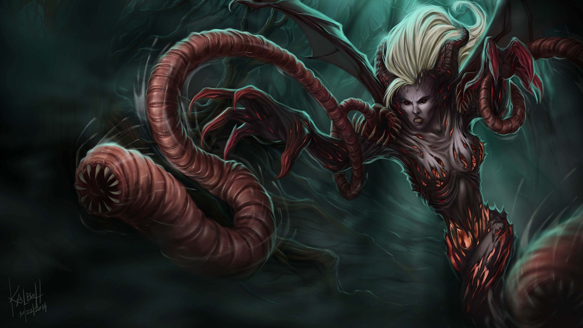 Demonic Zyra League Of Legends Wallpaper HD | Art-of-LoL