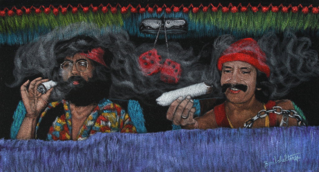 Cheech and Chong Black Velvet Painting by DianeBombshelter on ...