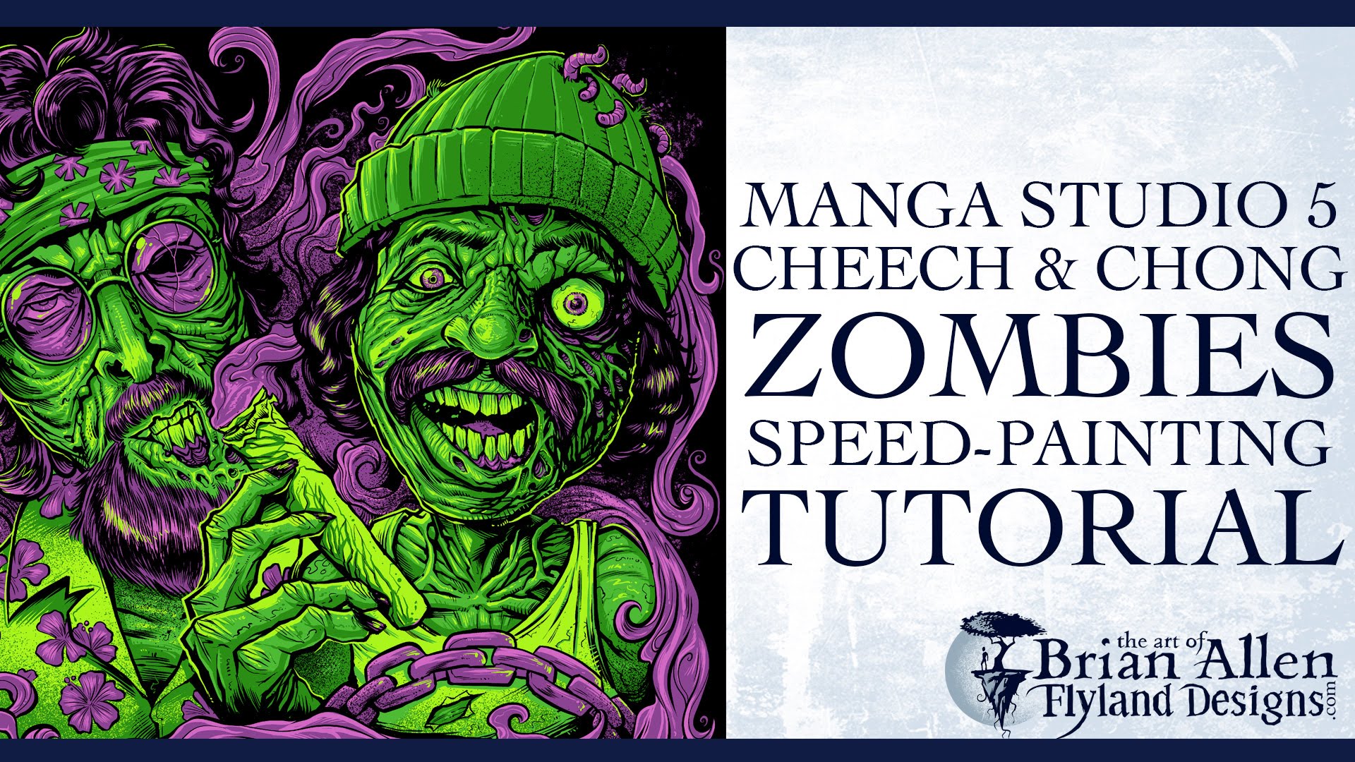 Cheech And Chong Zombies T-Shirt Manga Studio 5 speed painting ...