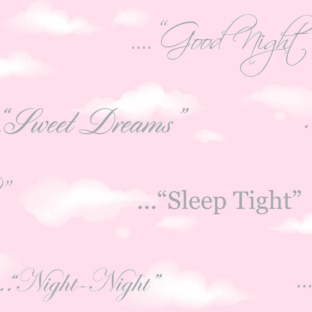I Love Wallpaper™ Shimmer Sweet Dreams Wallpaper Pink / White ...