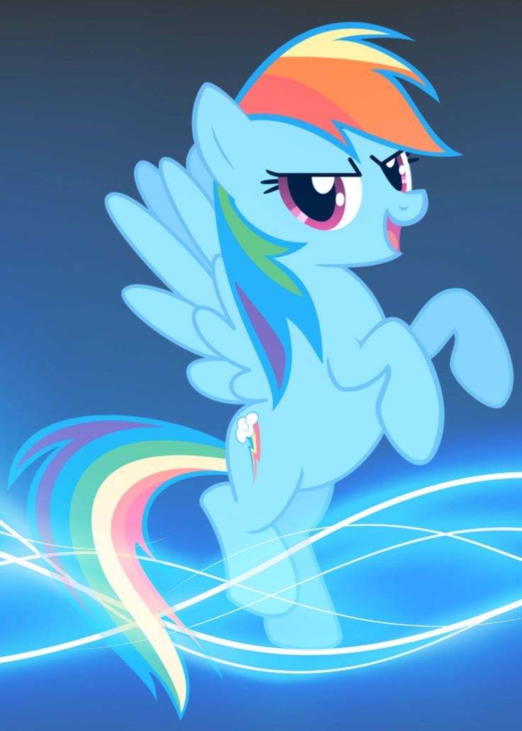 Rainbow Dash Blue Burst Wallpaper | MLP (My Little Pony Friendship ...