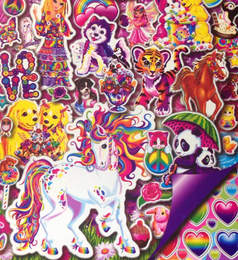 cover of my lisa frank sticker book by isabel | We Heart It