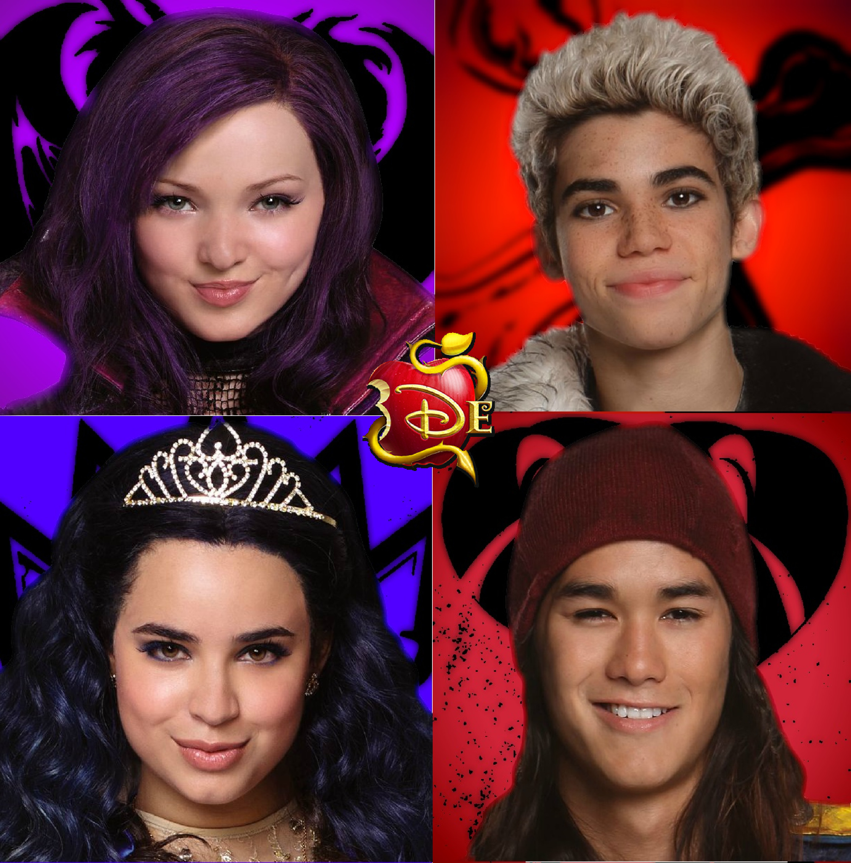 Disney Descendants - Carlos, Jay, Evie and Mal by KariaHearts56789
