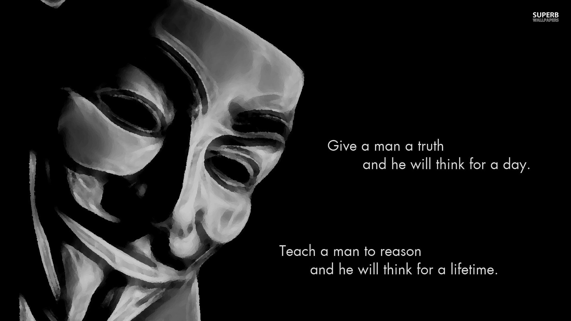 Give a man a truth... wallpaper - Typography wallpapers - #14916