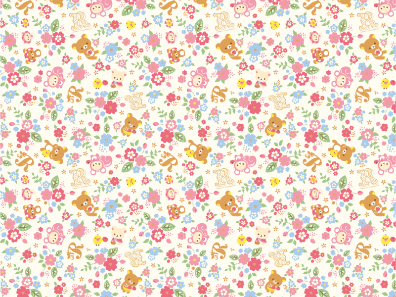 Cute Rilakkuma Pattern Wallpaper - Cute Wallpapers