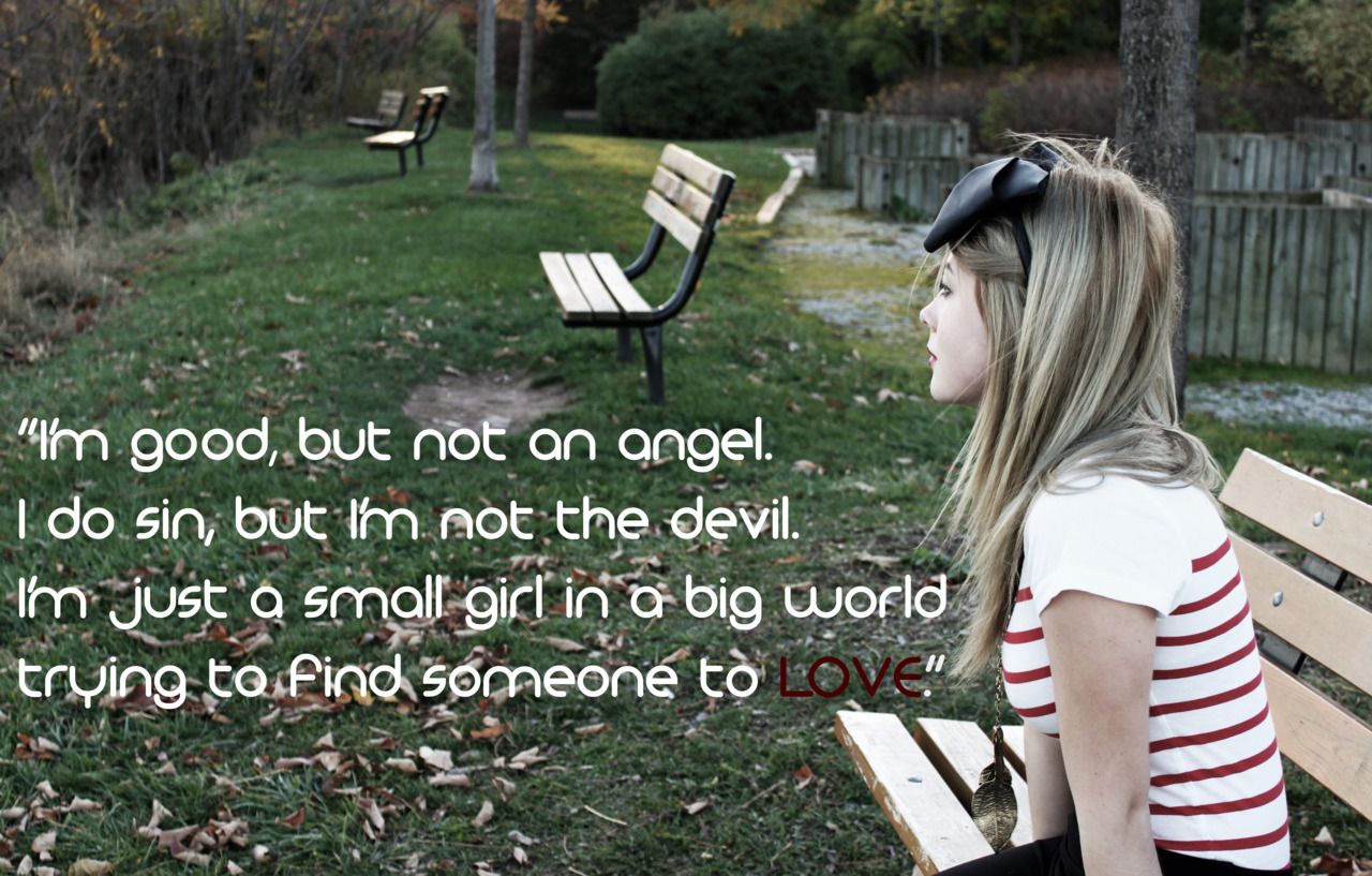 Sad lonely girl sitting on bench hd wallpaper with quotes free