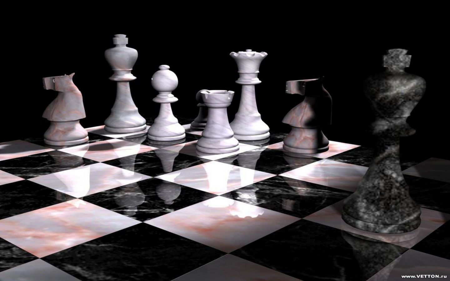 3D Chess Board - wallpaper.