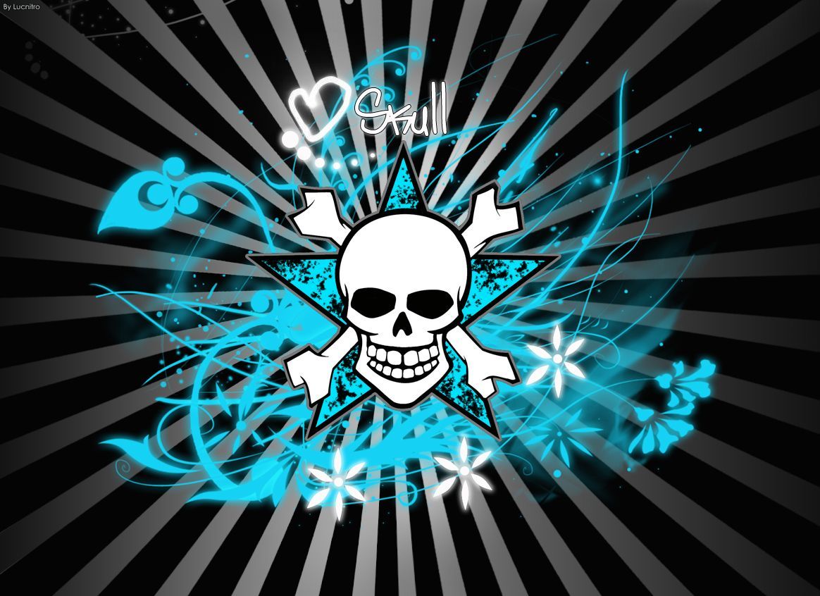 Blue Skull Wallpaper - Widescreen HD Backgrounds