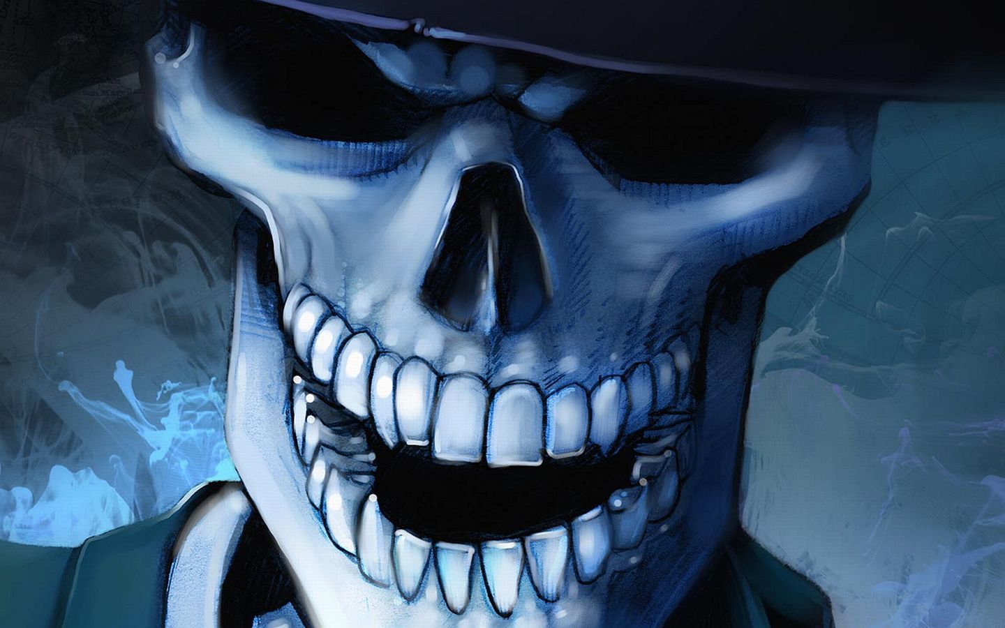 Blue Skull Wallpaper - Widescreen HD Wallpapers