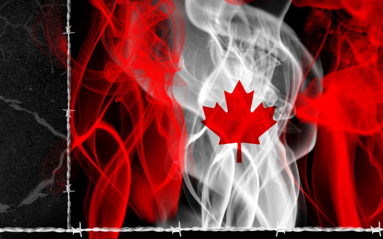 Canadian Smoke Flag Wallpaper | 1280x800 | ID:30533