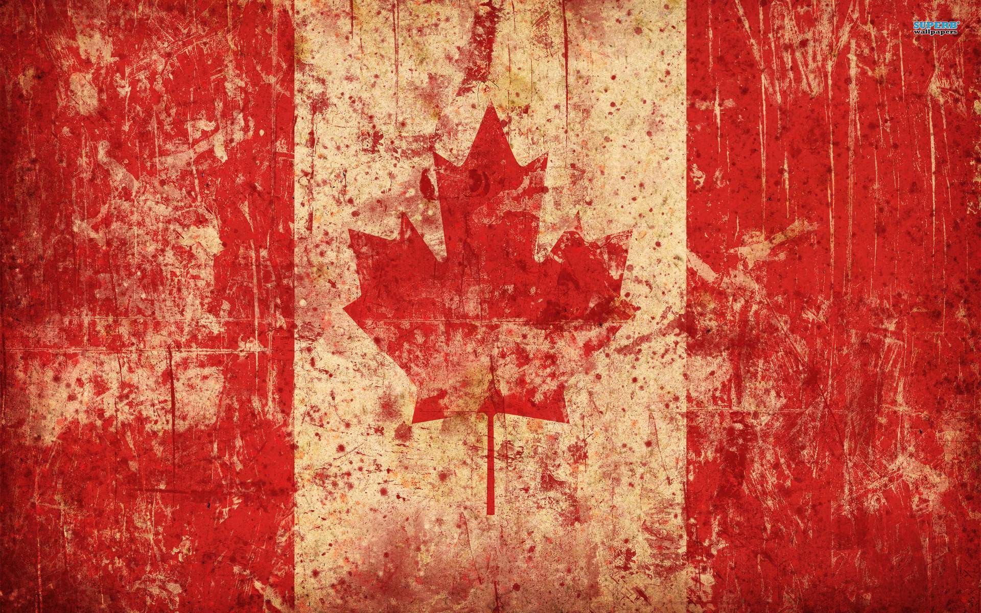 Grunge Canadian flag : Desktop and mobile wallpaper : Wallippo
