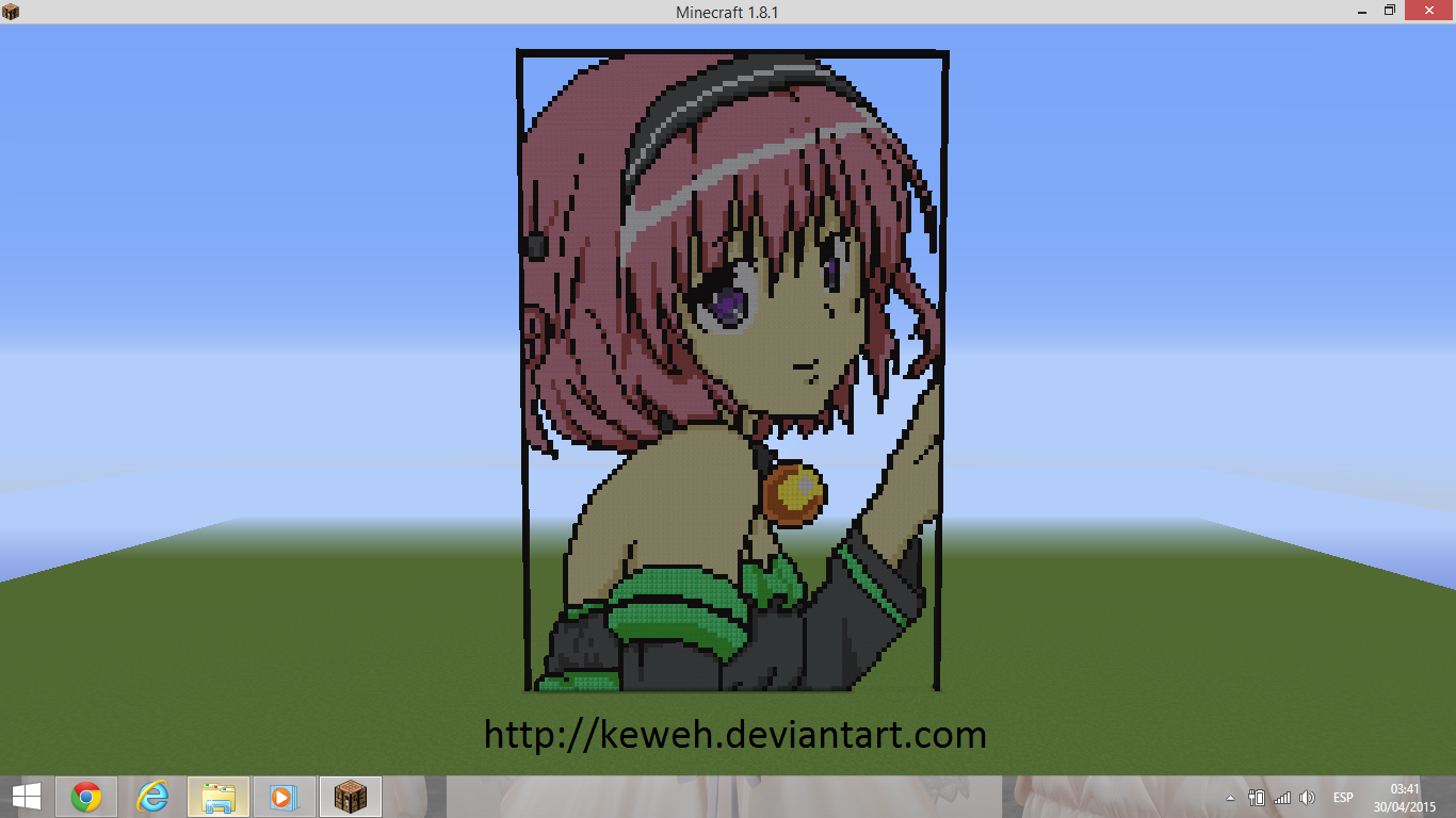 Momo Deviluke (To love Ru) pixelart Minecraft by keweh on DeviantArt