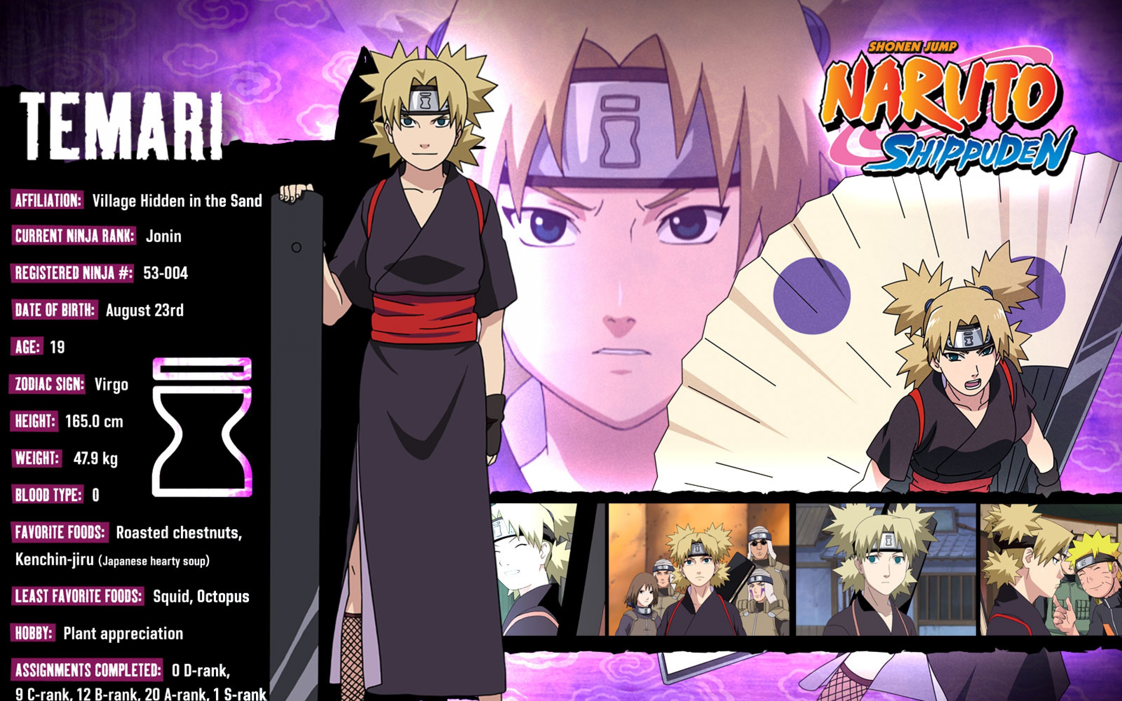 Download Wallpaper 3840x2400 Naruto, Temari, Girl, Bandana Ultra