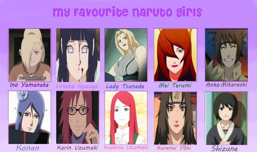 My Favourite Naruto Girls by IG0R179 on DeviantArt