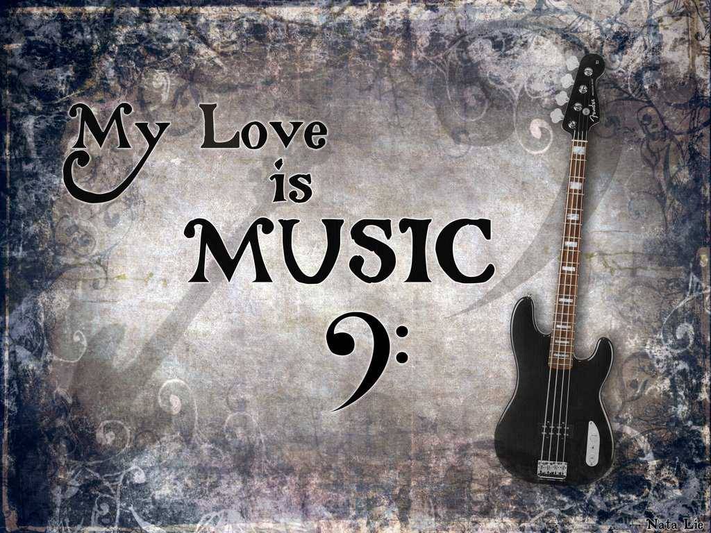 my love is music guitar - Guitar Wallpaper