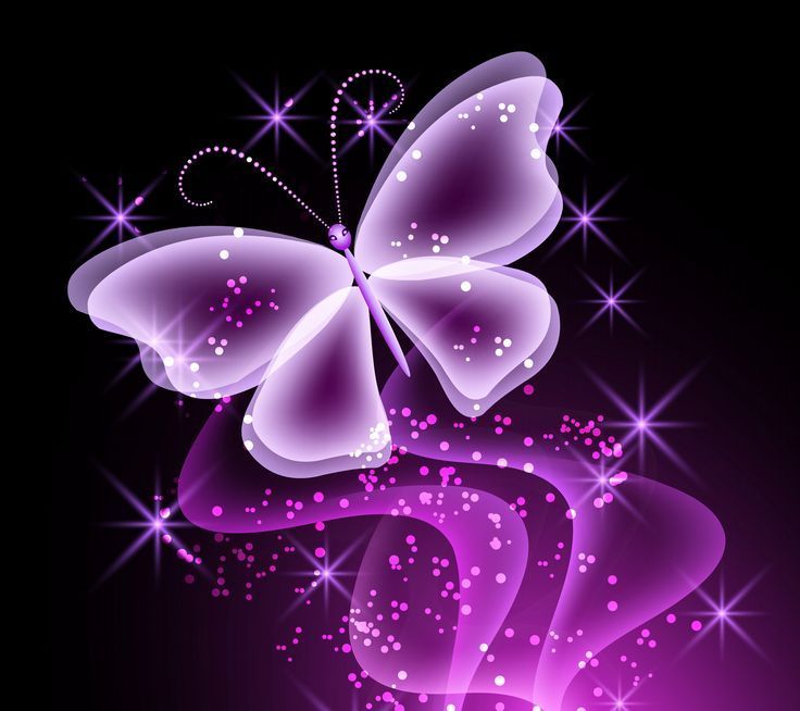 3D Butterfly Wallpaper Desktop | Neon Butterfly Desktop Background ...