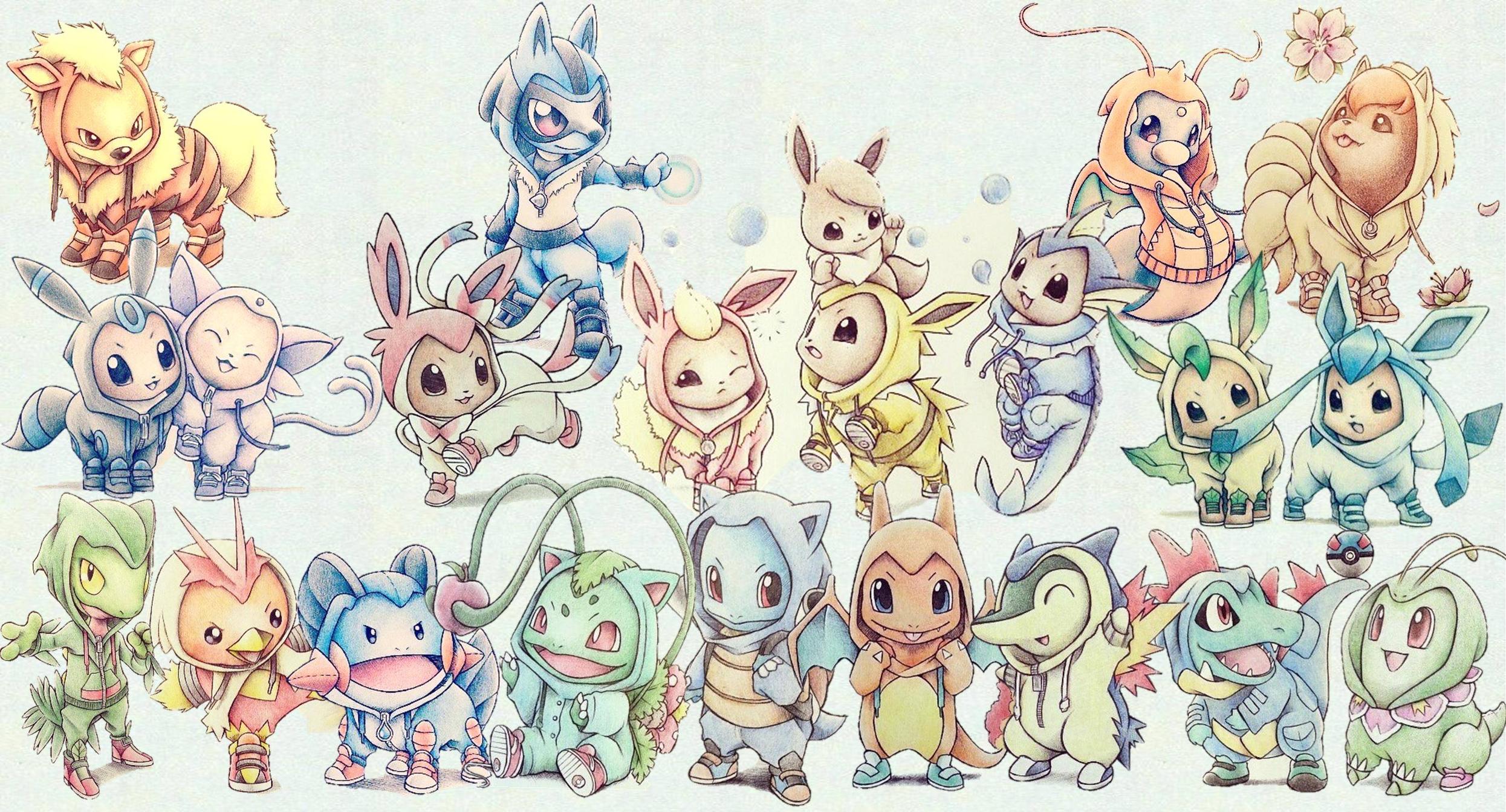 Pokemon wallpaper I put together : pokemon