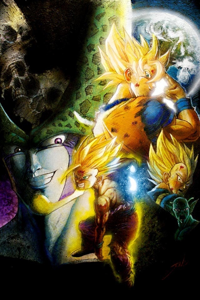 Goku, Gohan and cell wallpaper art THE BEST DRAGONBALL Z PICS