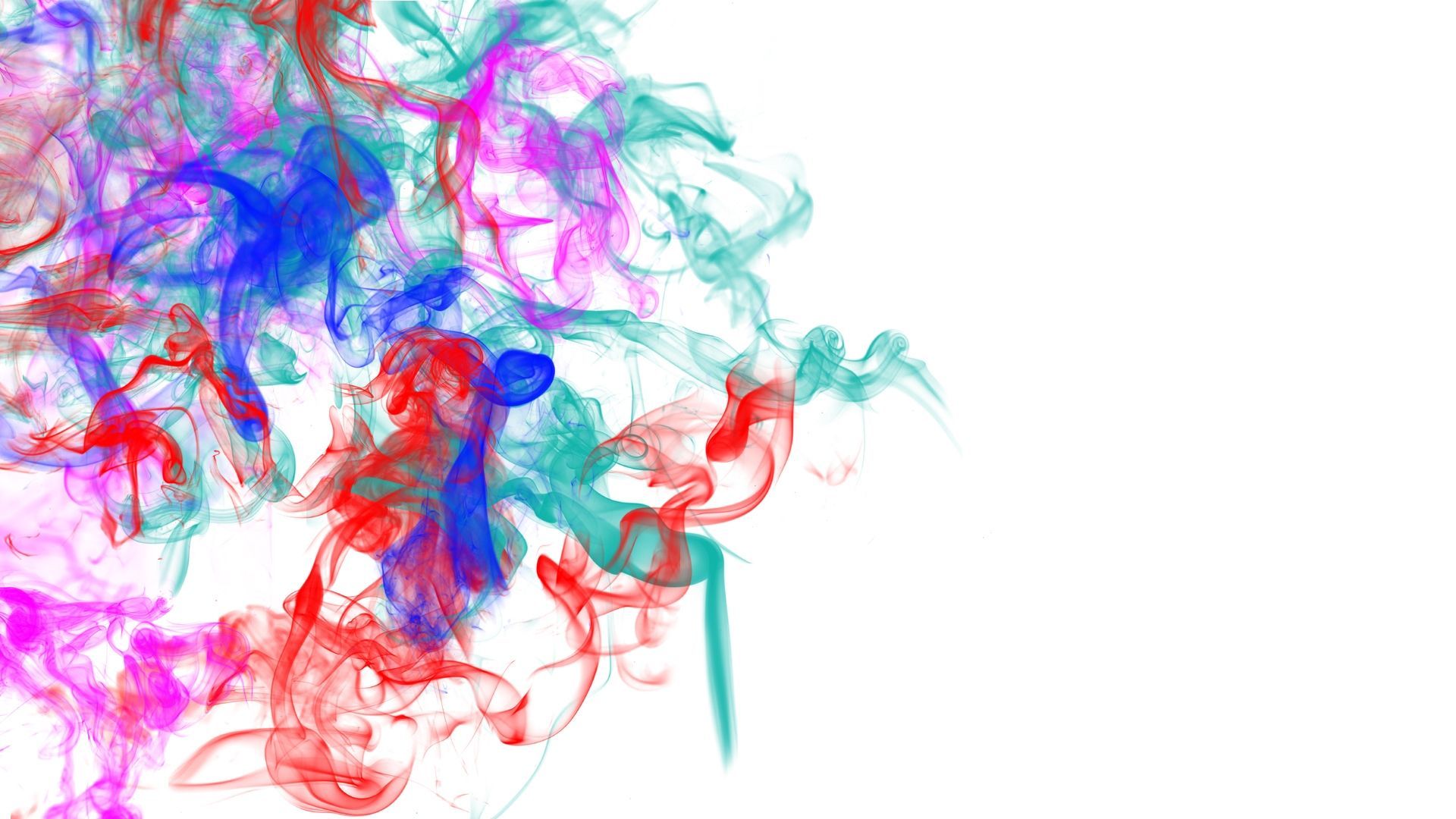 Download Wallpaper 1920x1080 Smoke, Patterns, Lines, Colorful Full