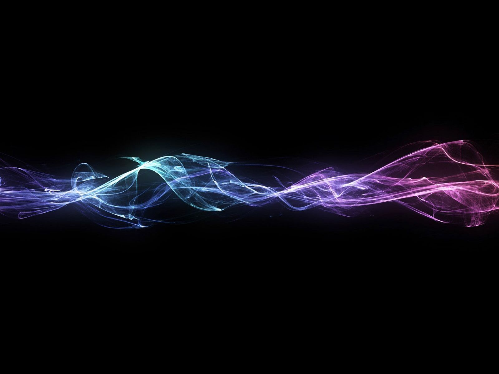 Colorful smoke trails in black background HD Wallpaper
