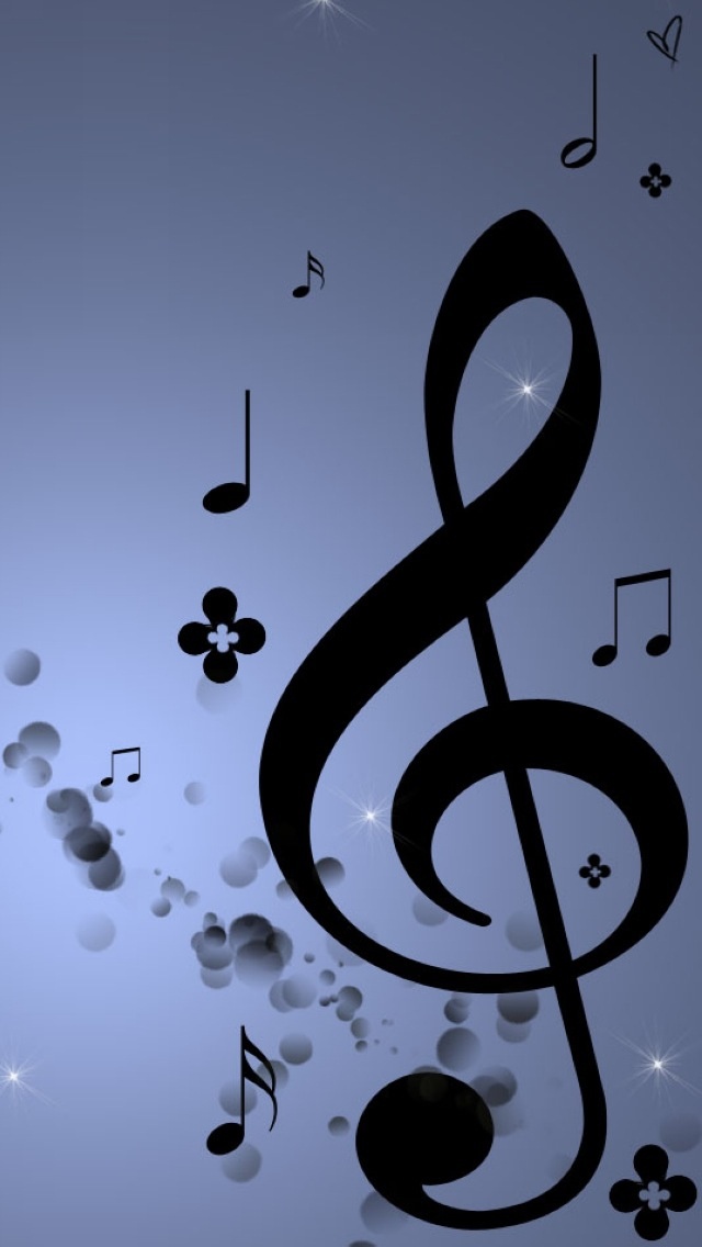 Deep blue/purple music note background | Iphone 5 wallpapers and ...