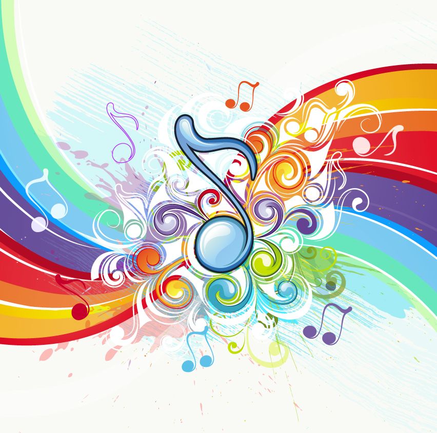 Beautiful music pattern background 02 vector Free Vector / 4Vector