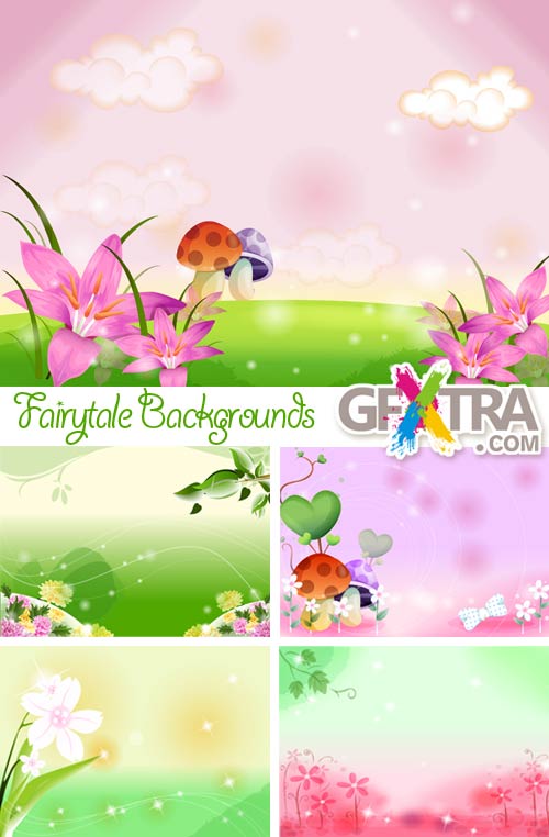 Fairytale Backgrounds 6xPSD Vector, Photoshop PSDAfter Effects