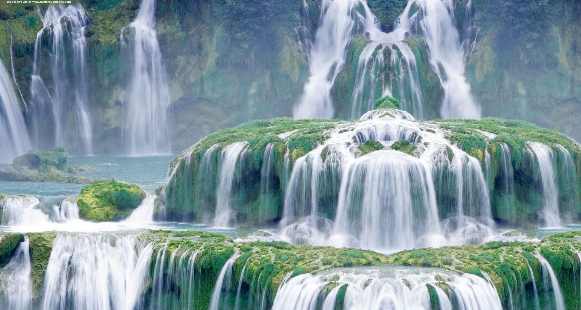 Waterfall Twitter background - Twitterevolutions