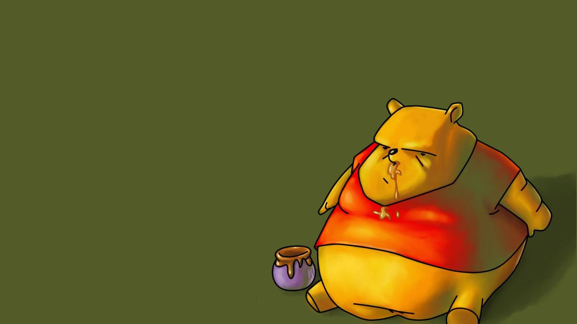 Fat vinnie the pooh whinny funny humor art HD Wallpaper wallpaper