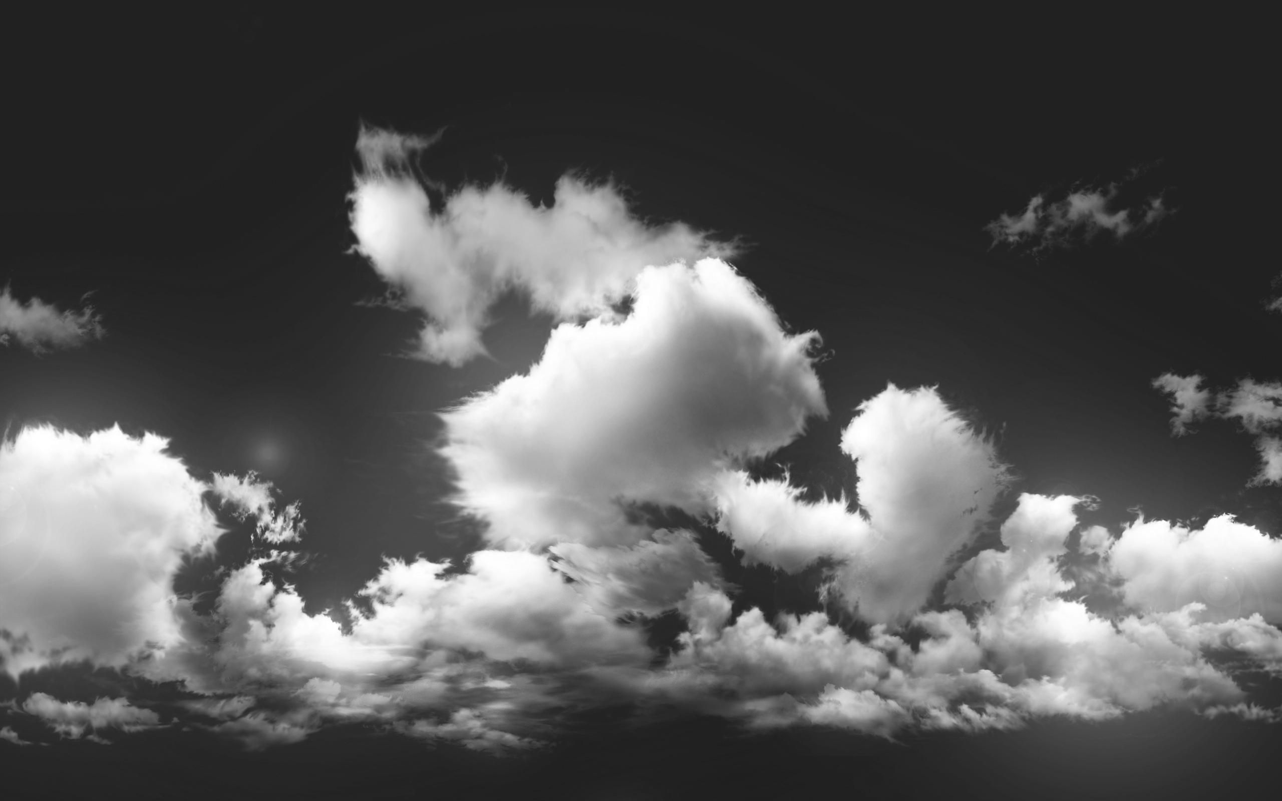 Nature & Landscape Black And White Cloudy Sky Wallpaper. Black and ...