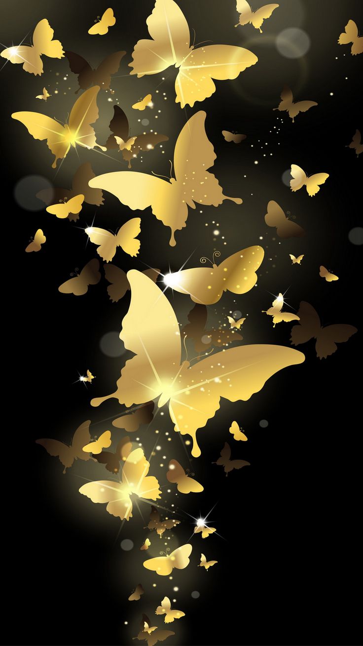 Flying Golden Butterflies Lockscreen Lock Screen 1440x2560 Samsung ...