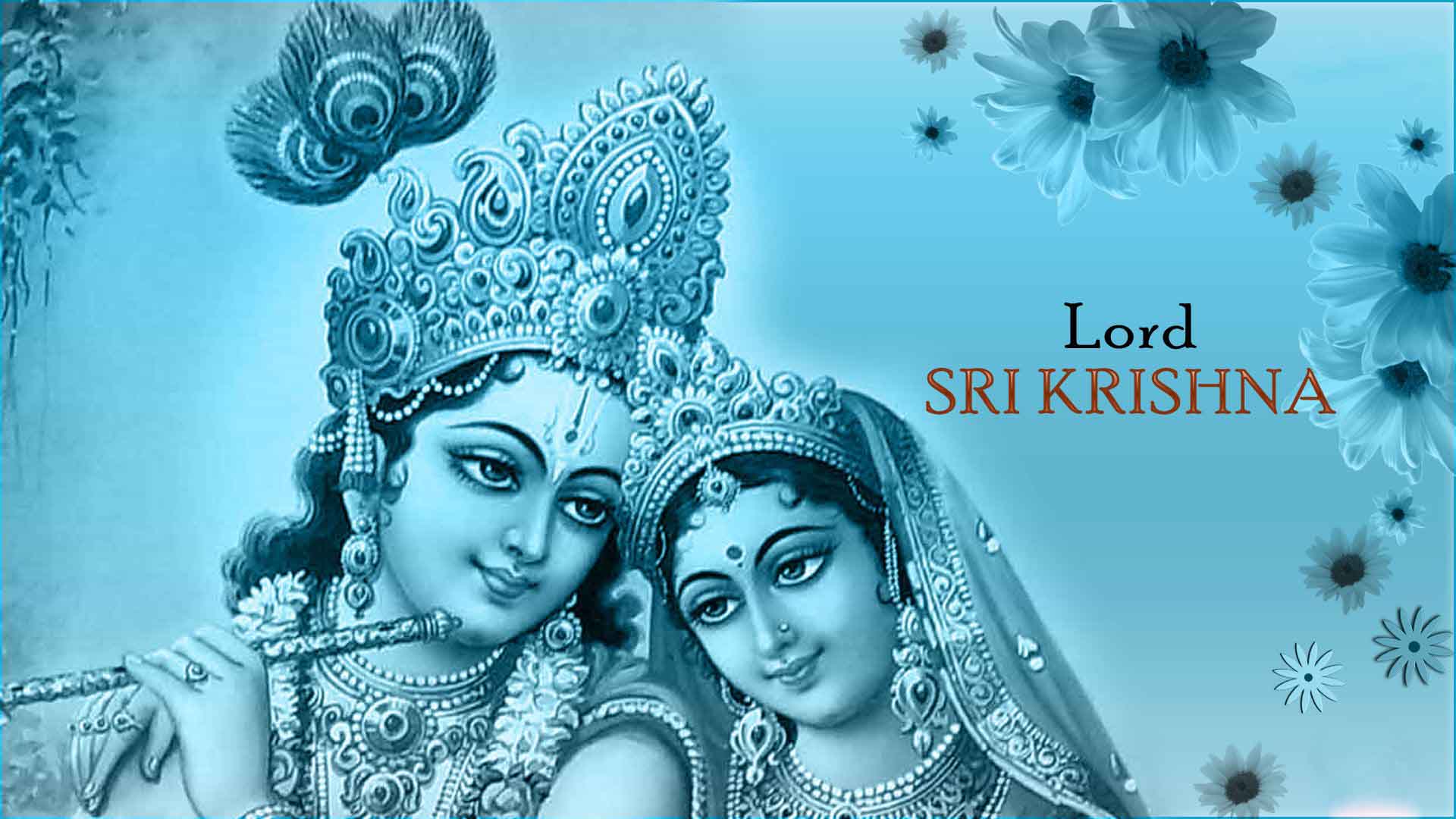 God Krishna With Radha Nice Hd Wallpaper